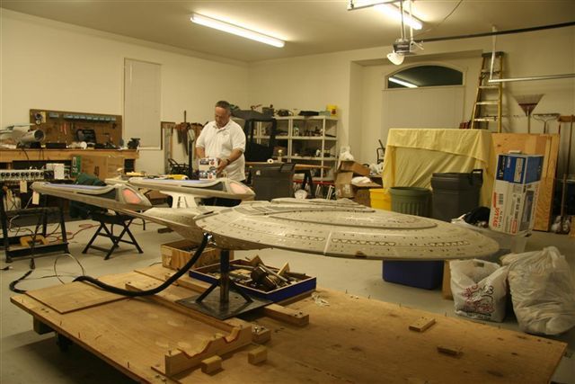 Photo by Frank DeMartino
From [http://startrekauction.blogspot.com/2008/07/original-enterprise-e-model-on-ebay.html an article on Alec Peters' blog about Frank and the Enterprise-E model].